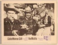 9k338 MISFITS LC #8 '61 Clark Gable in bar handing shot glass to young boy in cowboy suit!
