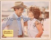 9k342 MURPHY'S ROMANCE signed LC #2 '85 by Sally Field, close up with smiling James Garner!