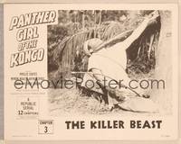 9k368 PANTHER GIRL OF THE KONGO Chap3 LC '55 close up of African native being choked!