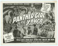 9k092 PANTHER GIRL OF THE KONGO TC '55 Phyllis Coates, wild art of man-made monsters!