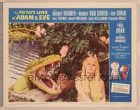 9k383 PRIVATE LIVES OF ADAM & EVE LC #8 '60 sexy naked Mamie Van Doren & snake Mickey Rooney!