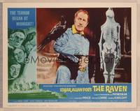 9k392 RAVEN LC #2 '63 great close up of Vincent Price with bird perched on his shoulder, Poe!