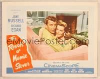 9k401 REVOLT OF MAMIE STOVER LC #2 '56 sexy Jane Russell & Richard Egan snuggling on couch!