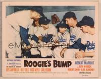 9k408 ROOGIE'S BUMP LC #3 '54 little boy in Brooklyn Dodgers dugout with Campanella & others!