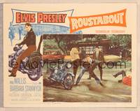 9k410 ROUSTABOUT LC #3 '64 Elvis Presley fighting with guys outside teahouse by motorcycle!
