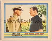 9k411 RUN SILENT, RUN DEEP LC #5 '58 great close up of Burt Lancaster glaring at Clark Gable!