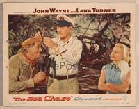 9k418 SEA CHASE LC #3 '55 sexy Lana Turner watches John Wayne putting binoculars on old person!