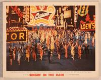 9k430 SINGIN' IN THE RAIN photolobby '52 Gene Kelly & cast in classic Gotta Dance number!