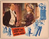 9k440 STORY OF VERNON & IRENE CASTLE LC '39 Ginger Rogers staring at made up Fred Astaire!