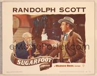 9k449 SUGARFOOT LC #7 '51 cowboy Randolph Scott with bartender S.Z. Sakall by keg!