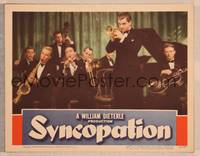 9k453 SYNCOPATION LC '42 Jackie Cooper playing trumpet with full band including guitar!