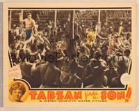 9k455 TARZAN FINDS A SON LC '39 Johnny Weissmuller tries to save man & woman from headhunters!