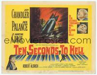 9k121 TEN SECONDS TO HELL TC '59 Jack Palance, Jeff Chandler, sexy Martine Carol, cool bomb art!