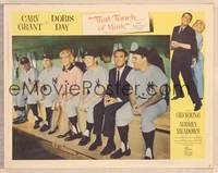 9k461 THAT TOUCH OF MINK LC #6 '62 Cary Grant & Doris Day in dugout with Mantle, Maris & Berra!