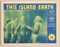 9k467 THIS ISLAND EARTH LC #5 R64 Jeff Morrow & Faith Domergue aboard alien ship with cool aliens!