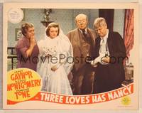 9k468 THREE LOVES HAS NANCY LC '38 Janet Gaynor in wedding dress learns Montgomery won't show!