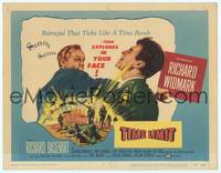 9k126 TIME LIMIT TC '57 different art of Richard Widmark punching Richard Basehart in the face!