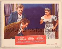 9k486 UNDER CAPRICORN LC #6 '49 Ingrid Bergman & Joseph Cotten watch Michael Wilding double over!