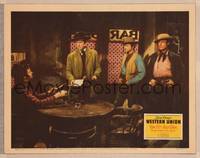 9k505 WESTERN UNION LC '41 Fritz Lang, Robert Young & Randolph Scott watch Dean Jagger in bar!