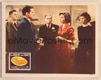 9k508 WHERE THE SIDEWALK ENDS LC #2 '50 Dana Andrews & sexy Gene Tierney stare at each other!