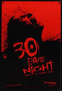 9m051 30 DAYS OF NIGHT teaser DS 1sh '09 cool art image of vampire in Alaska!