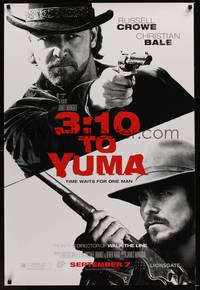 9m053 3:10 TO YUMA advance DS 1sh '07 cowboys Russell Crowe & Christian Bale!