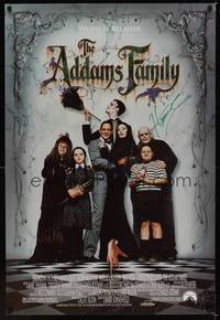 9m021 ADDAMS FAMILY signed 1sh '91 by M.C. Hammer, weird is relative!
