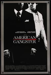 9m065 AMERICAN GANGSTER DS 1sh '07 Denzel Washington, Russell Crowe, Ridley Scott directed!