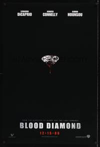 9m107 BLOOD DIAMOND teaser DS 1sh '06 Edward Zwick directed, Leonardo DiCaprio, creepy image!