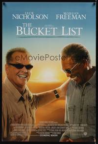 9m125 BUCKET LIST advance DS 1sh '07 smilin' Jack Nicholson & Morgan Freeman!