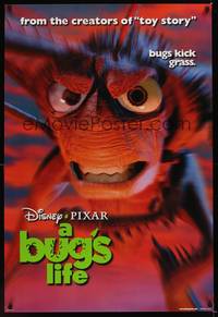 9m126 BUG'S LIFE DS teaser 1sh '98 Walt Disney, Pixar CG cartoon, giant grasshopper!