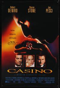 9m134 CASINO int'l DS 1sh '95 Martin Scorsese, Robert De Niro, luck has nothing to do with it!