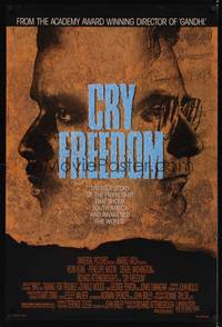 9m155 CRY FREEDOM 1sh '87 Kevin Kline, Denzel Washington, directed by Richard Attenborough!