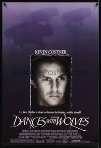 9m160 DANCES WITH WOLVES DS 1sh '90 Kevin Costner & Native American Indians!