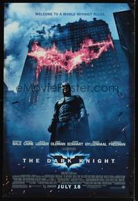9m164 DARK KNIGHT advance DS 1sh '08 cool image of Christian Bale as Batman!