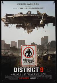 9m178 DISTRICT 9 advance DS 1sh '09 Neill Blomkamp, Sharlto Copley, cool image of giant space ship!