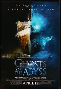9m012 GHOSTS OF THE ABYSS lot of 10 27x40 1sheets '03 James Cameron 3-D, Titanic, before Avatar!