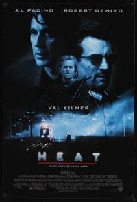 9m266 HEAT DS 1sh '95 Al Pacino, Robert De Niro, Val Kilmer, Michael Mann directed!