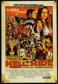 9m267 HELL RIDE DS 1sh '08 really cool art of motorcycle gang, Michael Madsen, Carradine!