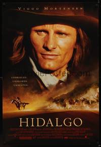 9m272 HIDALGO DS 1sh '04 huge close-up of Viggo Mortensen, horses in the desert!