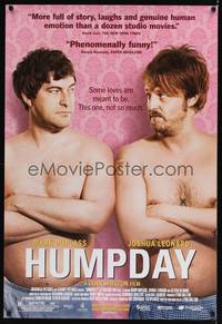 9m276 HUMPDAY 1sh '09 Mark Duplass and Joshua Leonard bromance, wacky shirtless image!