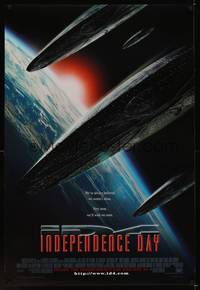 9m298 INDEPENDENCE DAY style B int'l DS 1sh '96 great image of enormous alien ships over Earth!
