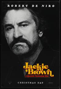9m325 JACKIE BROWN teaser 1sh '97 Quentin Tarantino, cool close-up of Robert De Niro!