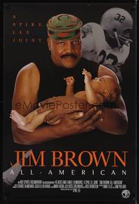 9m334 JIM BROWN: ALL-AMERICAN arthouse 1sh '02 Spike Lee, biography of football great!