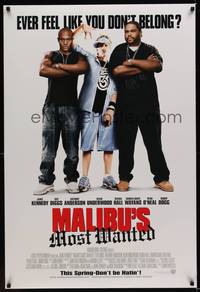 9m384 MALIBU'S MOST WANTED int'l advance DS 1sh '03 Jamie Kennedy doesn't belong!