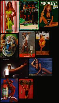 9m016 COMMERCIAL BEER POSTERS LOT 2 10 commercial posters '80s sexy babes advertising tasty brews!