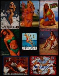9m017 COMMERCIAL BEER POSTERS LOT 3 35 commercial posters '80s sexy babes advertising tasty brews!