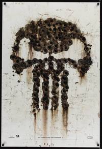 9m453 PUNISHER: WAR ZONE teaser DS 1sh '08 wild outline of skull made of bullet holes!