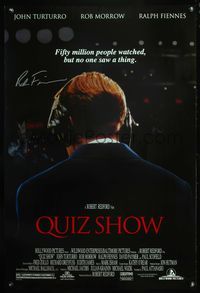 9m039 QUIZ SHOW DS signed 1sh '94 by Ralph Fiennes, fifty million watched and didn't see a thing!