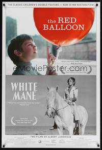 9m462 RED BALLOON/WHITE MANE arthouse 1sh '07 two children's classics by Albert Lamorisse!